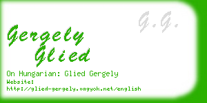 gergely glied business card
